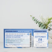 carte d'embarquement billets save the date avec nu (Debout devant)