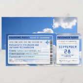 carte d'embarquement billets save the date avec nu (Devant / Derrière)