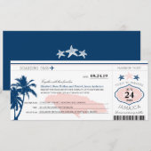 Carte d'embarquement bleue/rose de la Jamaïque de (Devant / Derrière)