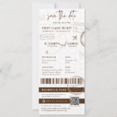 Carte d'embarquement Brown Mariage photo de destin (Devant)