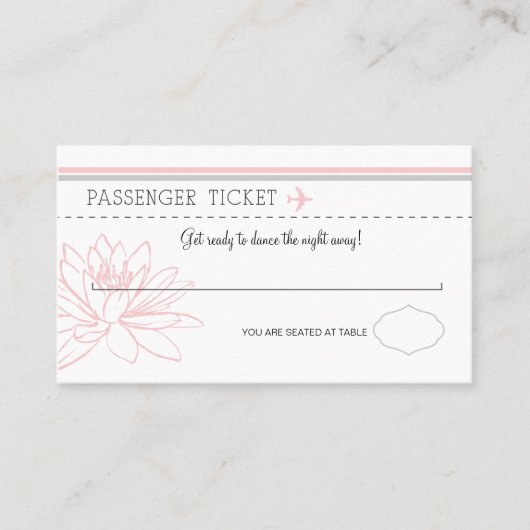 Carte d'embarquement Carte d'escorte/de siège (Devant)