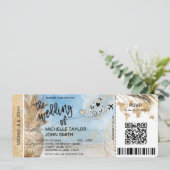 Carte d'embarquement Carte du monde Île Plage RSVP (Debout devant)