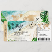 Carte d'embarquement Carte du monde Île tropicale (Devant / Derrière)