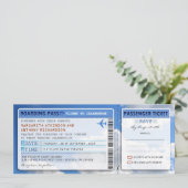 carte d'embarquement ciel mariage ticket-invitatio (Debout devant)