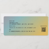 Carte d'embarquement Code QR de mariage de destina (Dos)