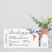 Carte d'embarquement Code QR de mariage de destina (Debout devant)