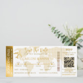 Carte d'embarquement Code QR de mariage de destina (Debout devant)