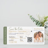 Carte d'embarquement Code QR de mariage de destina (Debout devant)