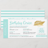 Carte d'embarquement d'anniversaire personnalisée (Devant / Derrière)