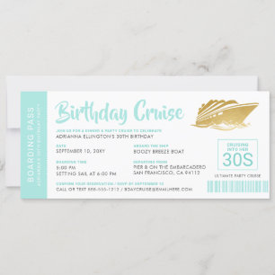 Carte d'embarquement d'anniversaire personnalisée 