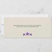 Carte d'embarquement d'anniversaire Starfish (Dos)