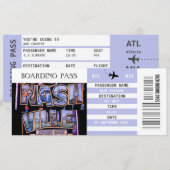 Carte d'embarquement d'avion de Nashville (Devant / Derrière)