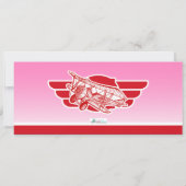 Carte d'embarquement d'avion Invitation de fête d' (Dos)