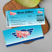 Carte d'embarquement d'avion Invitation de fête d'