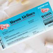 Carte d'embarquement d'avion Invitation de fête d'