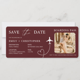 Carte d'embarquement de destination Billet d'avion