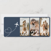 Carte d'embarquement de destination Billet d'avion (Dos)