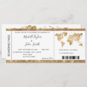 Carte d'embarquement de destination Billet d'or Pl (Devant / Derrière)