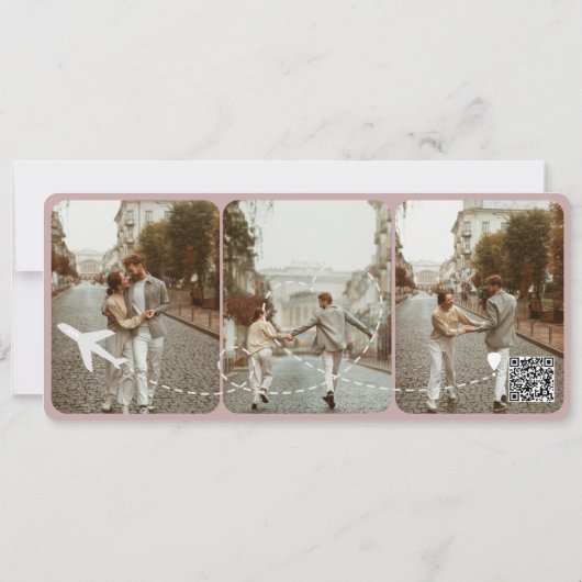 Carte d'embarquement de destination Code QR (Dos)