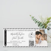 Carte d'embarquement de destination Code QR (Debout devant)