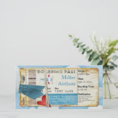 Carte d'embarquement de la partie avion (Debout devant)