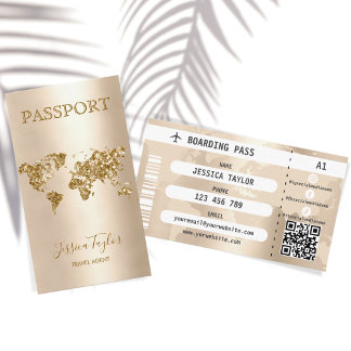 Carte d'embarquement de l'agent de voyage Passport