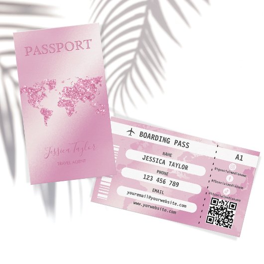 Carte d'embarquement de l'agent de voyage Passport