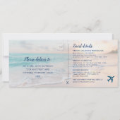 Carte d'embarquement de mariage au coucher du sole (Dos)