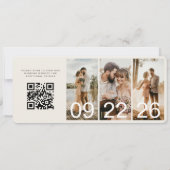 Carte d'embarquement de mariage Code QR Avion (Dos)