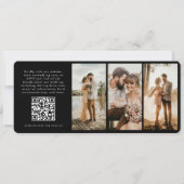 Carte d'embarquement de mariage Code QR Ticket (Dos)