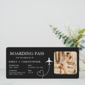 Carte d'embarquement de mariage Code QR Ticket (Debout devant)
