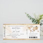 Carte d'embarquement de mariage de destination Cœu (Debout devant)