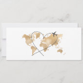 Carte d'embarquement de mariage de destination Cœu (Dos)