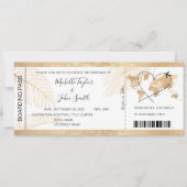 Carte d'embarquement de mariage de destination Cœu (Devant)