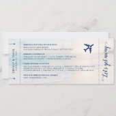 Carte d'embarquement de mariage de destination de (Dos)