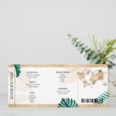 Carte d'embarquement de mariage de destination Dét (Debout devant)