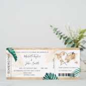 Carte d'embarquement de mariage de destination Icô (Debout devant)