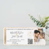 Carte d'embarquement de mariage de destination mod (Debout devant)