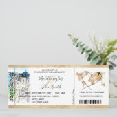 Carte d'embarquement de mariage de destination San (Debout devant)