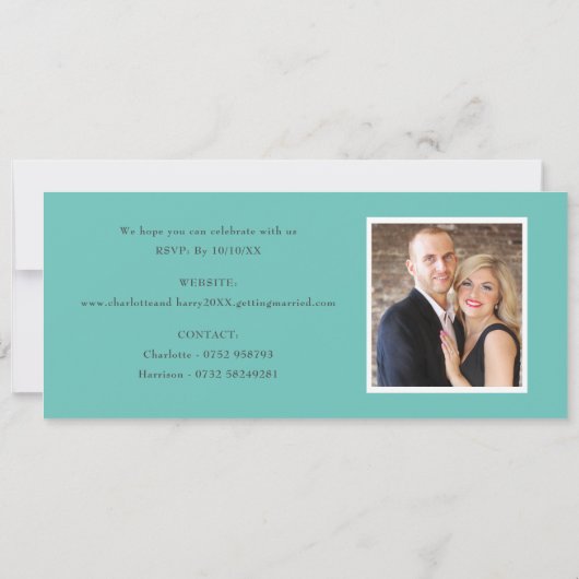 Carte d'embarquement de mariage Destination Santor (Dos)