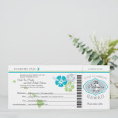 Carte d'embarquement de mariage pour Hawaï (Debout devant)