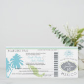 Carte d'embarquement de mariage pour le Mexique (Debout devant)