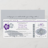 Carte d'embarquement de mariage vers la Jamaïque (Devant / Derrière)