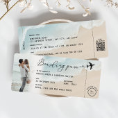 Carte d'embarquement de plage Code QR de mariage d
