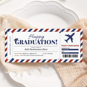 Carte d'embarquement de remise de diplôme surprise