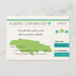Carte d'embarquement de RSVP VERS la JAMAÏQUE