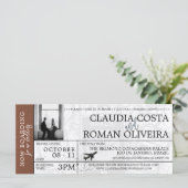 Carte d'embarquement des Mariages du Brésil Brown (Debout devant)