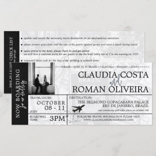 Carte d'embarquement des Mariages du Brésil Noir