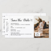 Carte d'embarquement Destination Enregistrer le ti (Devant / Derrière)