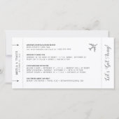 Carte d'embarquement Destination Enregistrer le ti (Dos)